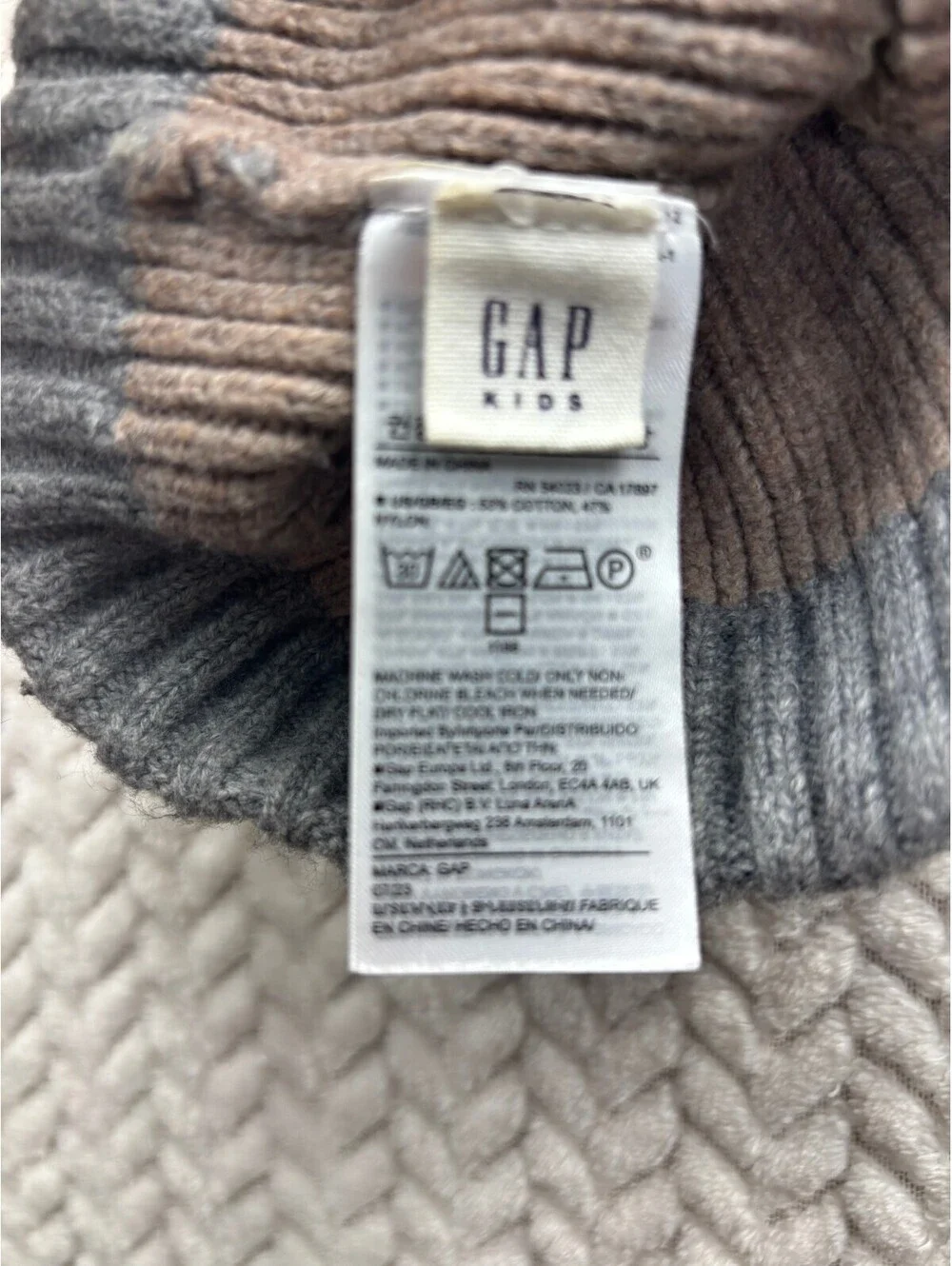 GAP Kids Striped Knit Beanie Hat